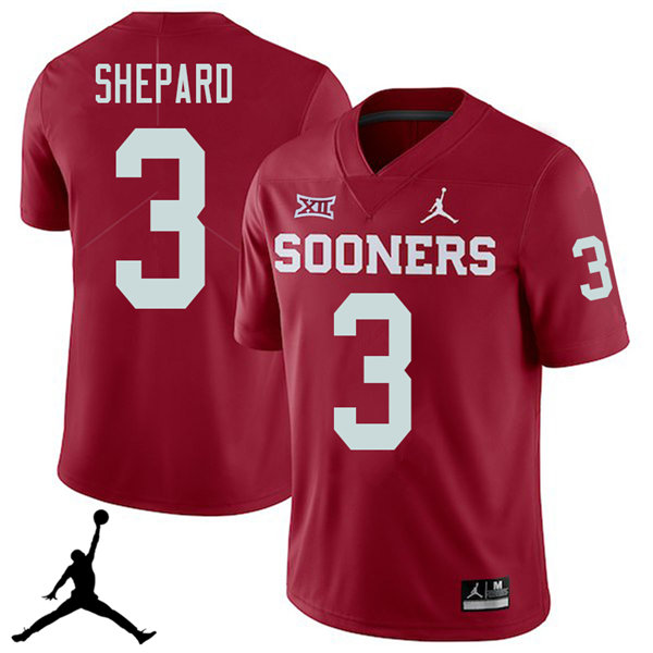 Jordan Brand Men #3 Sterling Shepard Oklahoma Sooners 2018 College Football Jerseys Sale-Crimson - Click Image to Close